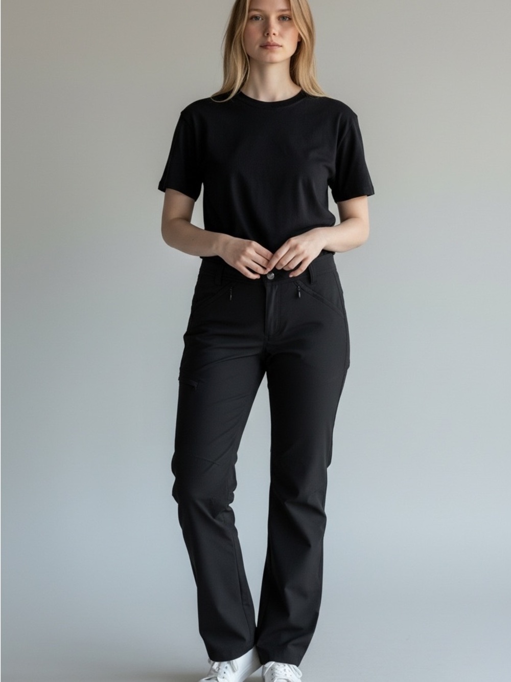 Prana Women's Black Straight-Leg Performance Pants